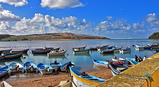 Bootsvermietung in der Lagune von Marokko